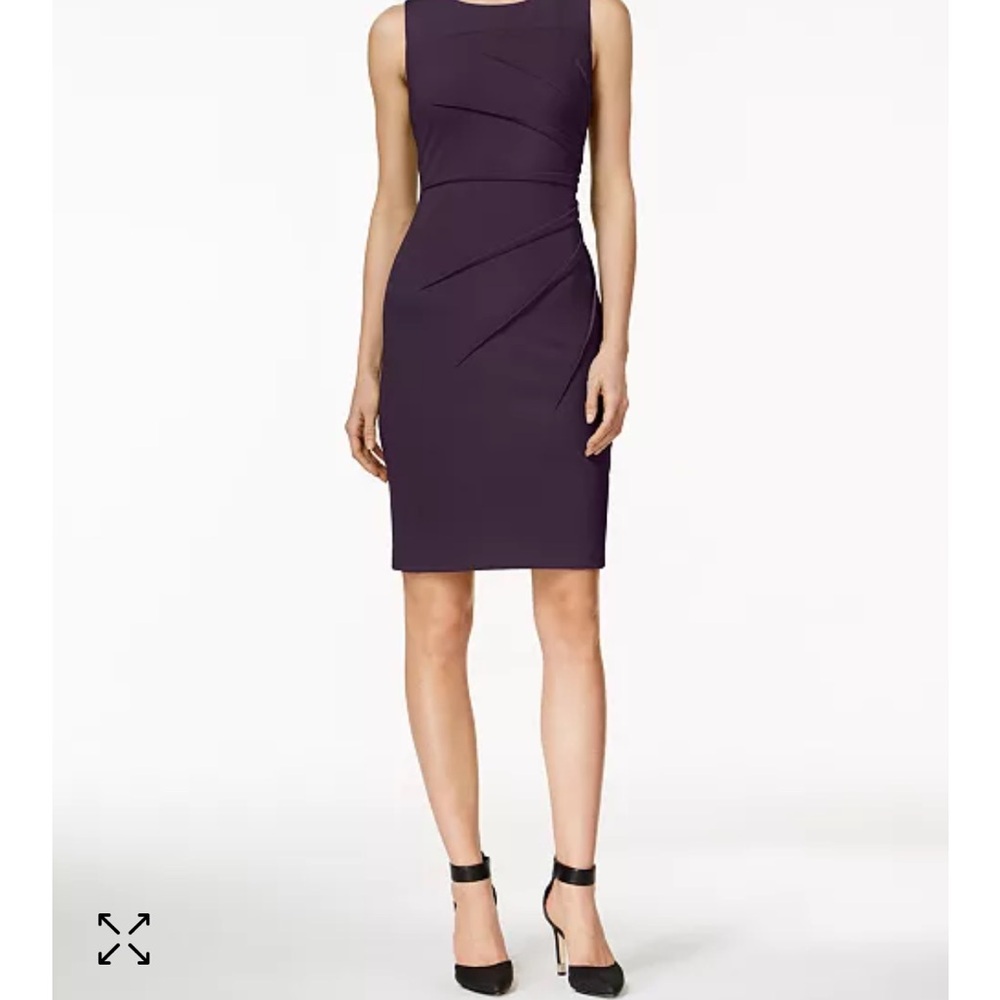 Green Calvin Klein Sunburst Dress - Plus Business Formal - Picture 7 of 7